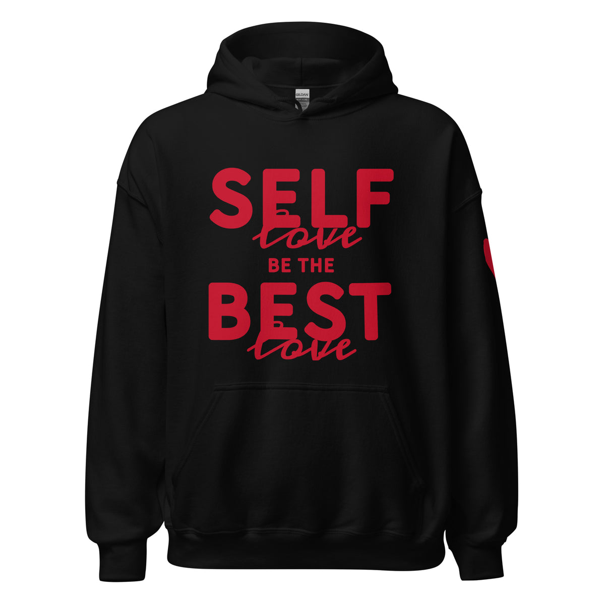 Bold Heart Collection Self Love Best Love Unisex Hoodie Red Print