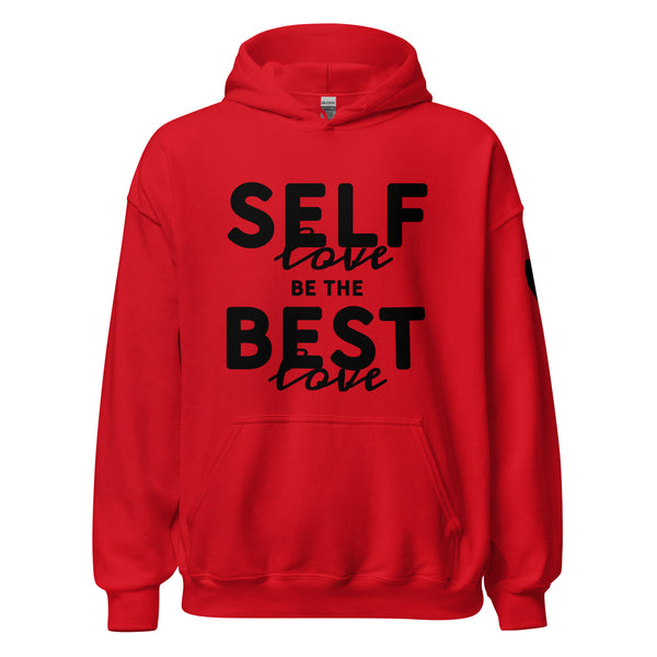 Bold Heart Collection Self-Love Best-Love Unisex Hoodie Black Print on Solid Colors ***CHOOSE HOODIE COLOR***
