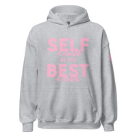 Bold Heart Collection Self-Love Best-Love Unisex Hoodie Cotton Candy Pink Print on Solid Colors ***CHOOSE HOODIE COLOR***
